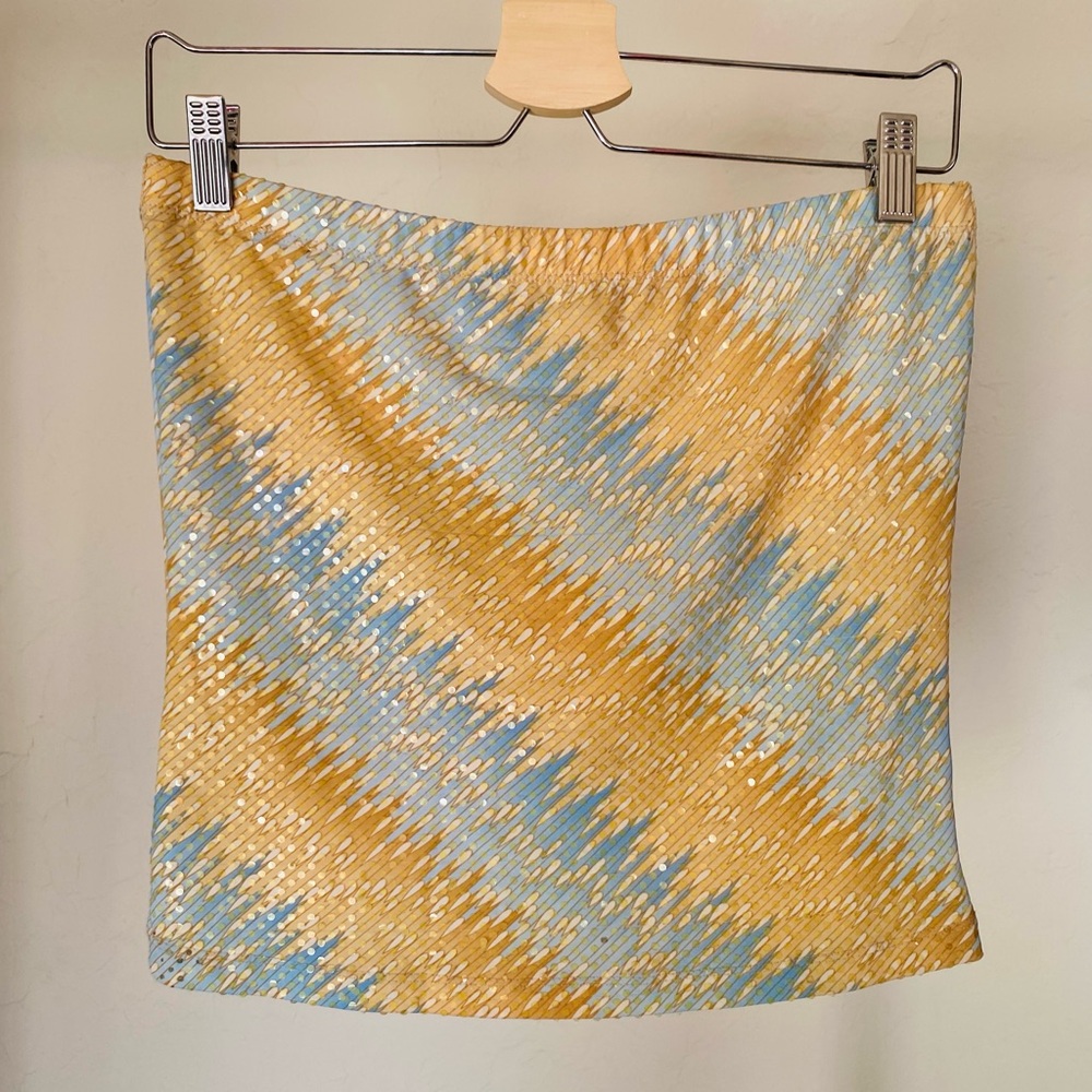 Missoni inspired Sequin tube top y2k